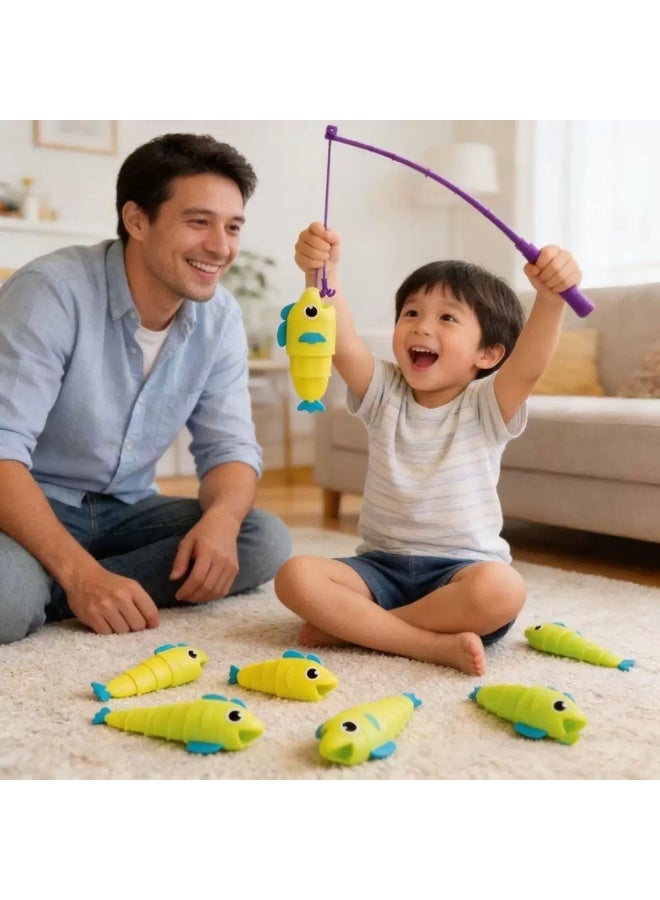 SUFADA 8PCS Fishing Master telescopic toy parent-child interactive children's educational early education game to decompress and play - Image 4